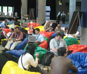 office, furnitiure, equip office, beanbag, table, chair, colorful, hammock