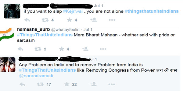 #ThingsThatUniteIndians