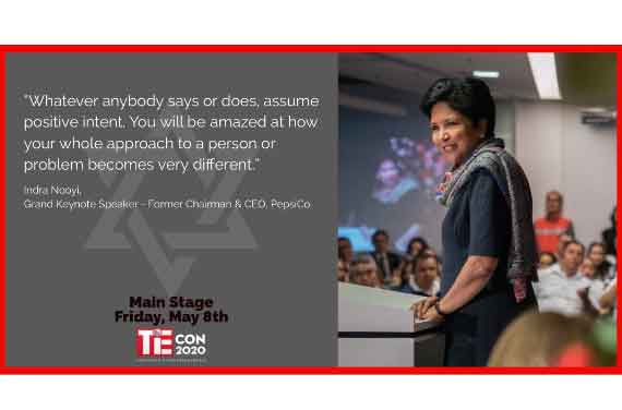 TiEcon 2020: Indra Nooyi To Present Grand Keynote