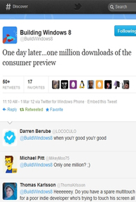 Windows 8 Preview Downloads to break 3 Million Mark