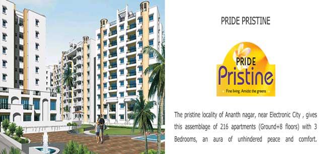 Pride-Pristine - 2 & 3 BHK apartments in Ananth Nagar, Near Electronic City