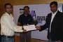 Siddheshwar Kumar, Technical Lead for Sony India being awarded by Jayashankar Divi, Sr. Architect for Platform Engineering at MetricStream.